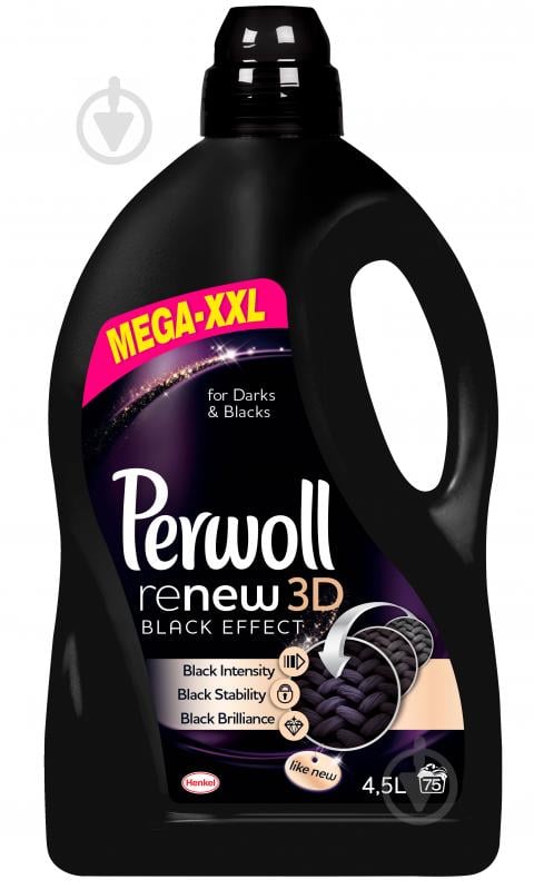 Гель для машинного та ручного прання Perwoll ReNew 3D Black 4,5 л - фото 1