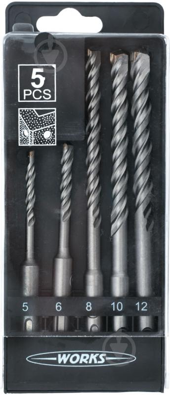 Набор буров Work's SDS-plus 5 шт. S502 - фото 1