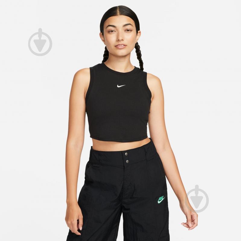 Майка Nike W NSW ESSNTL RIB CRP TANK FB8279-010 р.XS чорний - фото 1 Майка Nike W NSW ESSNTL RIB CRP TANK FB8279-010 р.XS чорний - фото 1