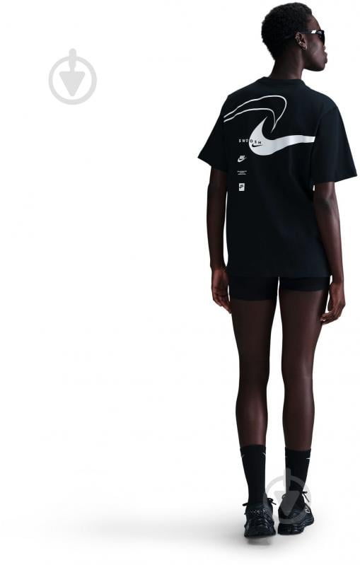 Футболка Nike W NSW CLUB SS TEE OC SWOOSH HQ1698-010 р.XS чорний - фото 3