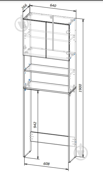 Шафа для пральної машини Doros Лола Міні дуб Евок - фото 9 Шафа для пральної машини Doros Лола Міні дуб Евок - фото 9