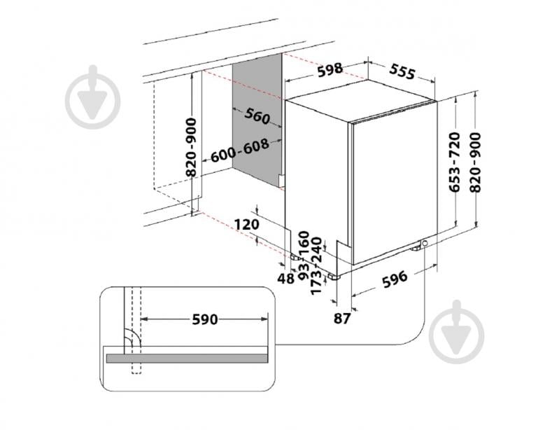 Встраиваемая посудомоечная машина Indesit D2I HL326 - фото 7