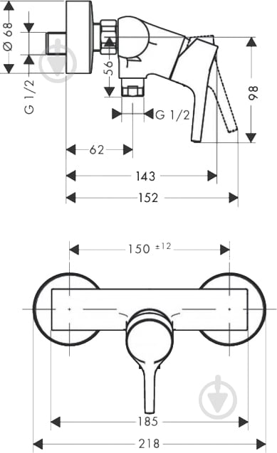 Смеситель для душа Hansgrohe Talis S 726000000 - фото 2