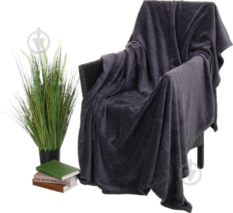 Плед Basic Asphault 160x200 см темно-серый La Nuit - фото 1