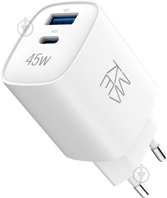 Зарядний пристрій Make 45W GaN PD + QC3.0 (MCW-4521GWH) - фото 1