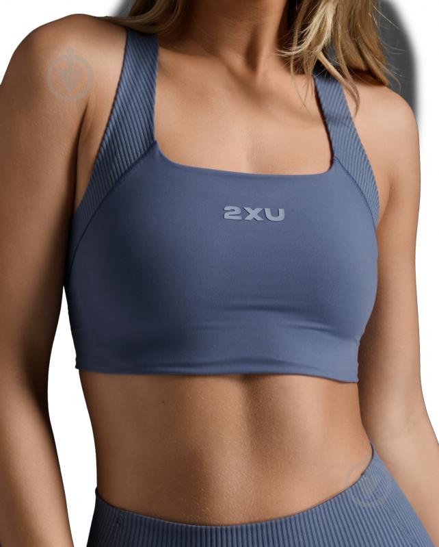 Бра 2XU RIBBED LONGLINE BRA WR7280a_IND/BST р.S сірий - фото 4