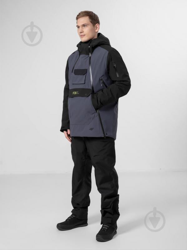 Анорак чоловічий демісезонний 4F SNOWBOARD JACKET KUMS002 H4Z22-KUMS002-22S р.S синій - фото 2