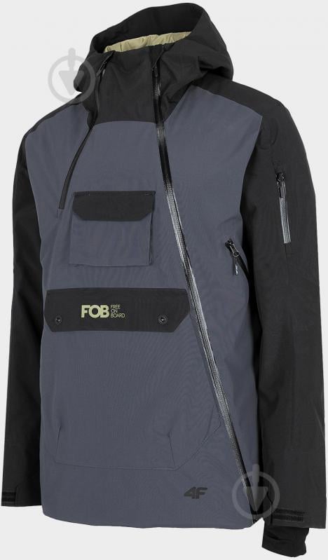 Анорак чоловічий демісезонний 4F SNOWBOARD JACKET KUMS002 H4Z22-KUMS002-22S р.S синій - фото 3