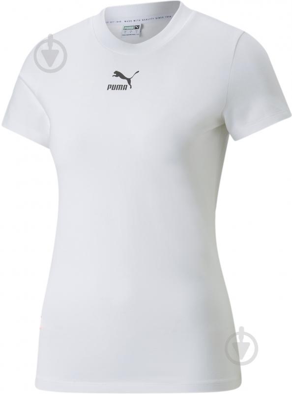 Футболка Puma Classics Slim Tee 53561002 р.M белый - фото 1