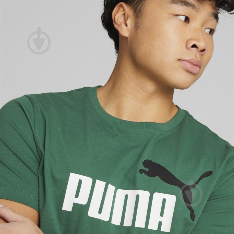 Футболка Puma ESS+ 2 COL LOGO TEE 58675937 р.M зеленый - фото 5