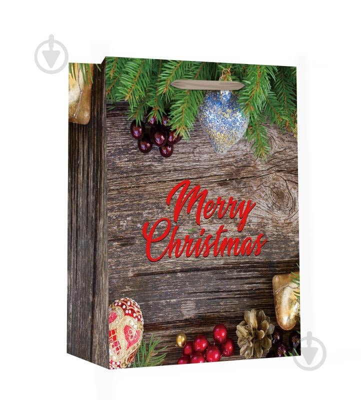 Пакет подарочный LARGE XMAS Merry3 в ассортименте - фото 2
