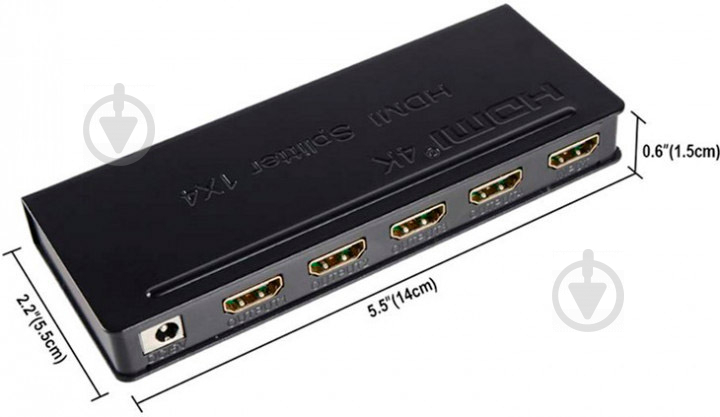 Сплиттер PowerPlant черный (CA911509) HDMI 1X4 V1.4 4K HDSP4-M - фото 5