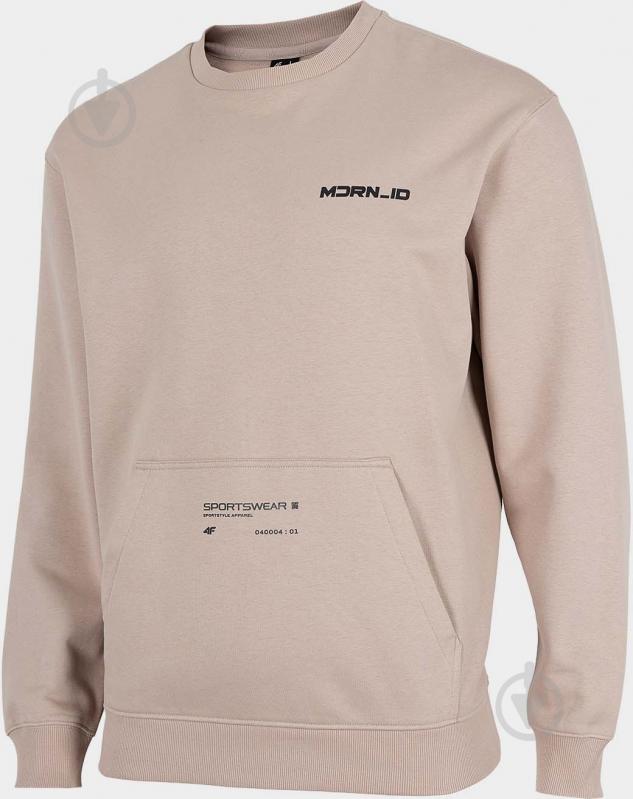 Світшот 4F SWEATSHIRT BLM026 H4Z22-BLM026-83S р. S бежевий - фото 3