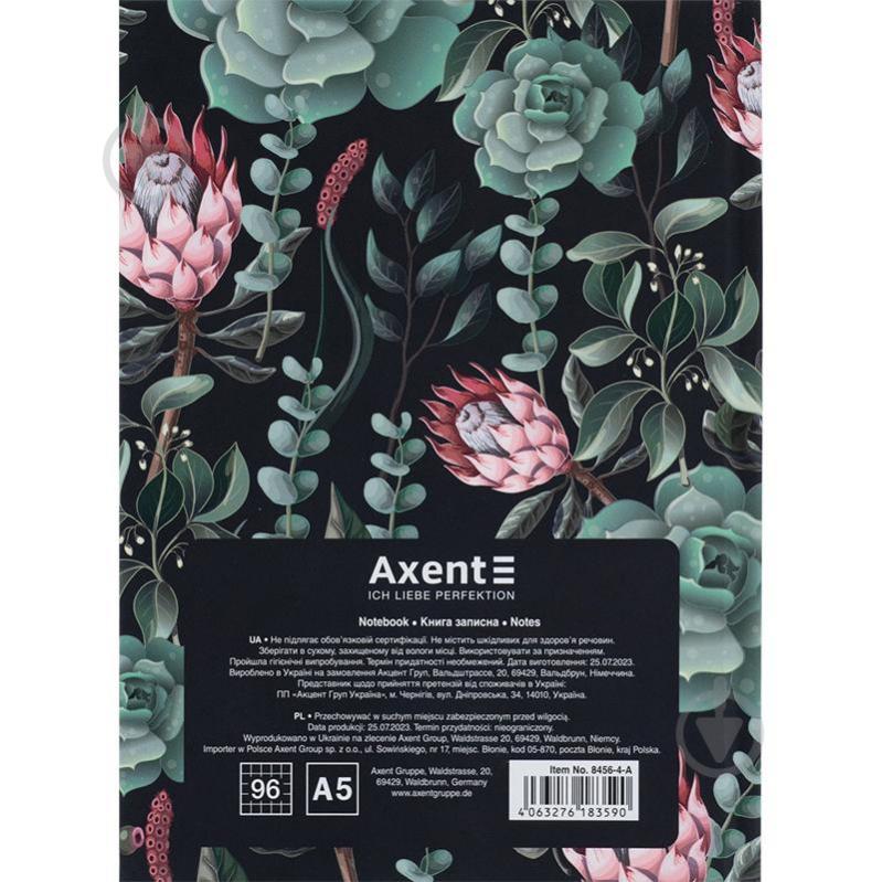 Книга для нотаток Axent А5 96 аркушів Bloom зелений (8456-4-A) - фото 5