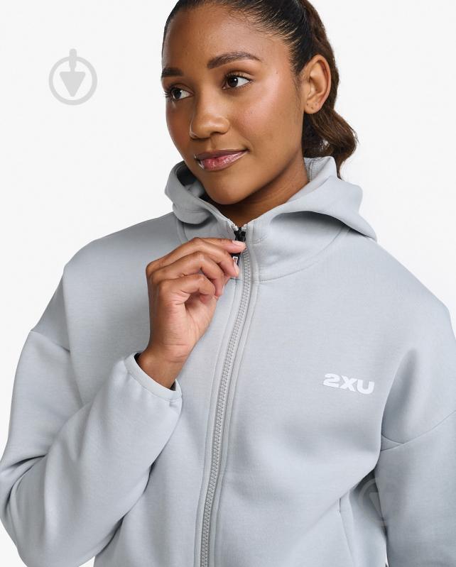 Джемпер 2XU Commute Full Zip Hoodie WR7078a_HBM/WHT р.XL сірий - фото 6