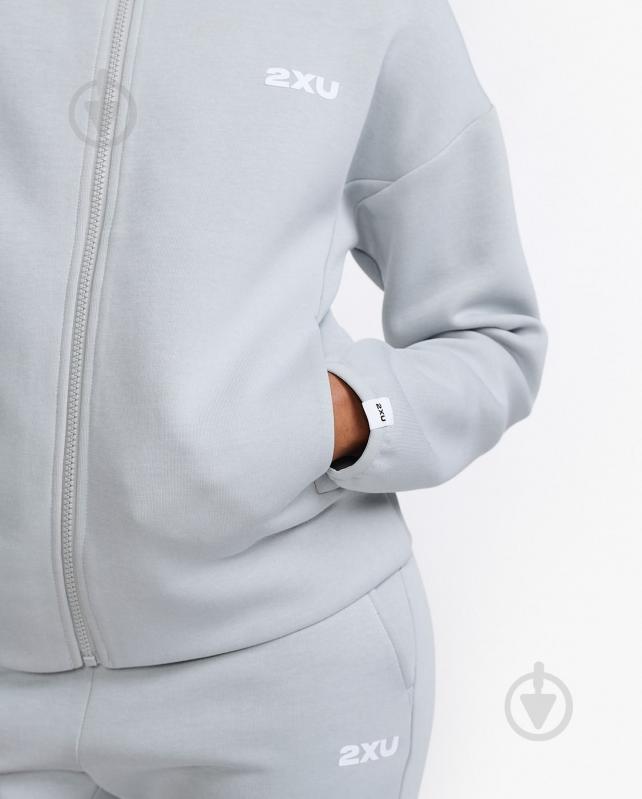 Джемпер 2XU Commute Full Zip Hoodie WR7078a_HBM/WHT р.XL сірий - фото 8