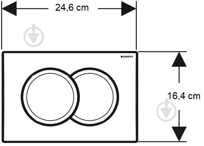 Кнопка смыва Geberit Delta01 Глянцевий хром (115.107.21.1) - фото 3