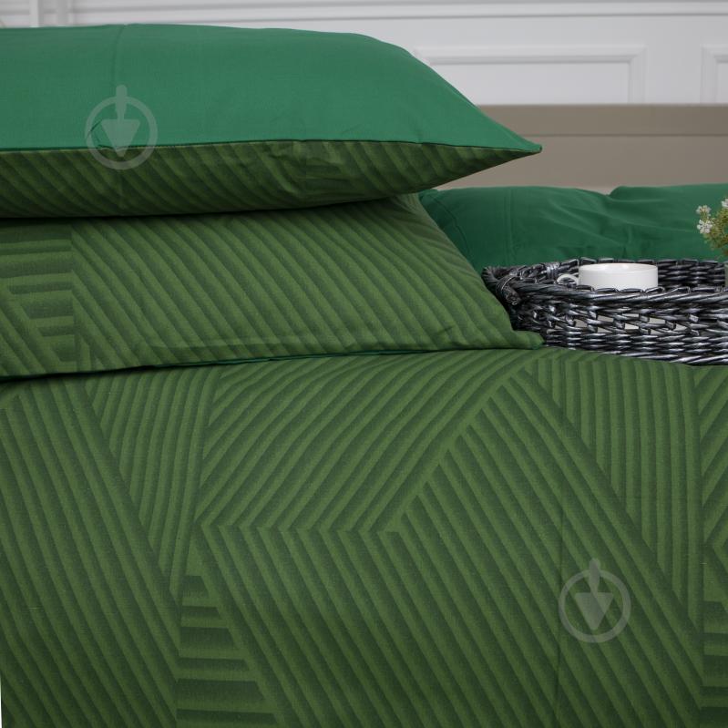 Комплект постельного белья Бязь Ranforce Elite 17-0632 Diamond Emerald 220х240 см мультиколор MirSon - фото 4