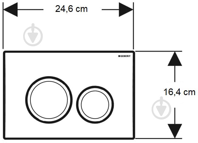 Кнопка змиву Geberit Delta20 Глянцевий хром (115.127.21.1) - фото 3