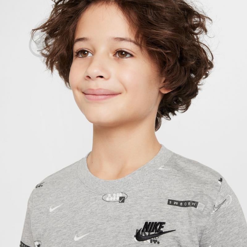 Футболка Nike K NSW TEE AOP HM5851-063 р.XL сірий - фото 3