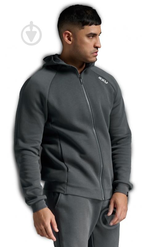 Джемпер 2XU Commute Full Zip Hoodie MR7225a_TRB/HBM р.2XL сірий - фото 3