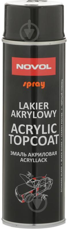 Эмаль акриловая Acryl Topcoat NOVOL 500 мл 34302 Черная глянцевая - фото 1