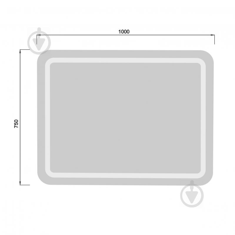 Дзеркало Мойдодир Палермо LED з підсвічуванням 100х75 см l 75x100 см - фото 7