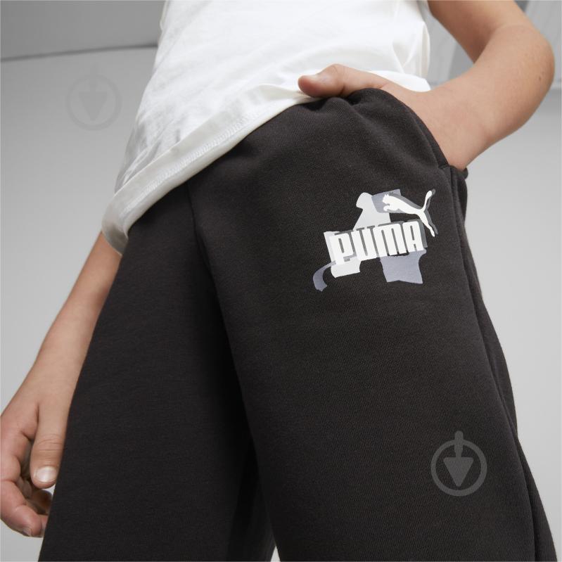 Штани Puma ESS+STREET ART SWEATPANTS TR B 67327301 р. 152 чорний - фото 4