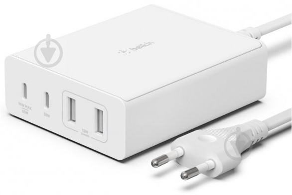 УЦЕНКА! Сетевое зарядное устройство Belkin Home Charger 108W GAN Dual USB-С/USB-A (УЦ №2291) - фото 5