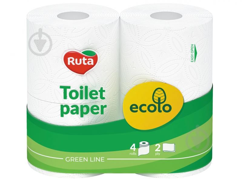 Туалетний папір Ecolo двошаровий 4 шт. - фото 1