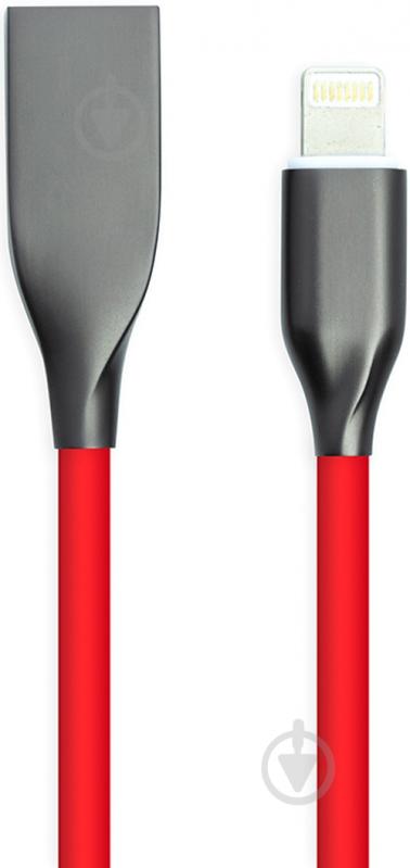 Кабель PowerPlant Lightning – USB 1 м красный (CA911400) - фото 1