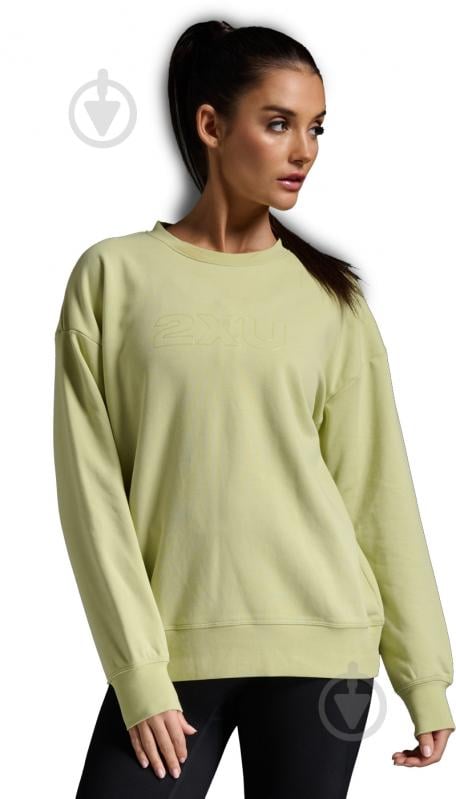 Свитшот 2XU Form French Terry Crew WR7076a_GNM/WHT р.M зеленый - фото 1