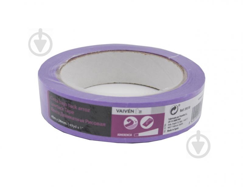 Стрічка малярна VAIVEN Lowtack Tape 24 мм x 45 м - фото 1