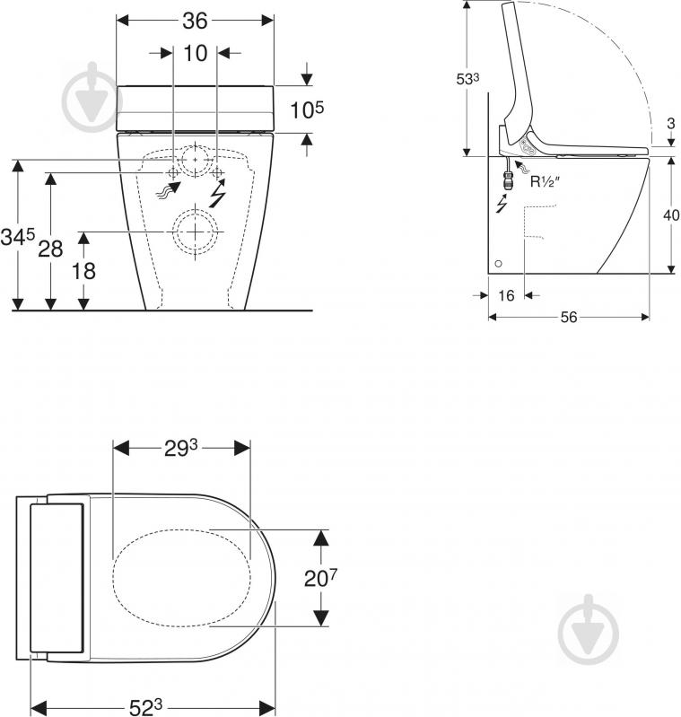 Унітаз-біде Geberit AquaClean Tuma Comfort - фото 5