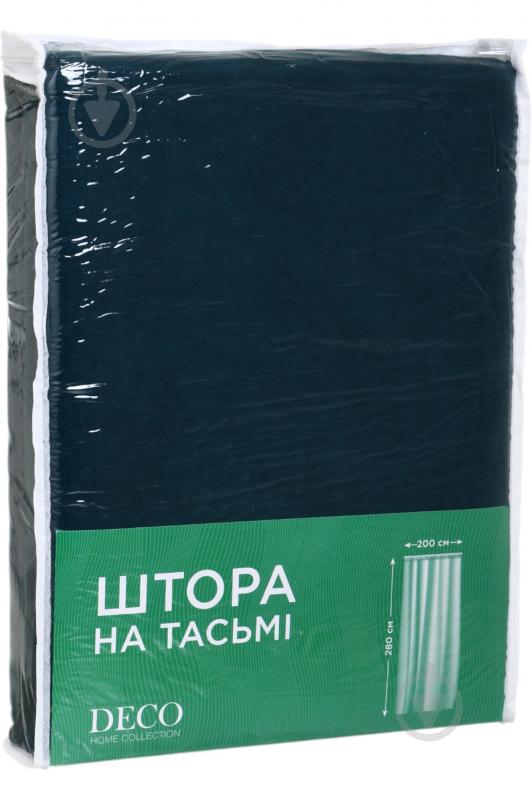 Штора на тесьме 200x280 см аквамариновая 1951/24 Deco - фото 4