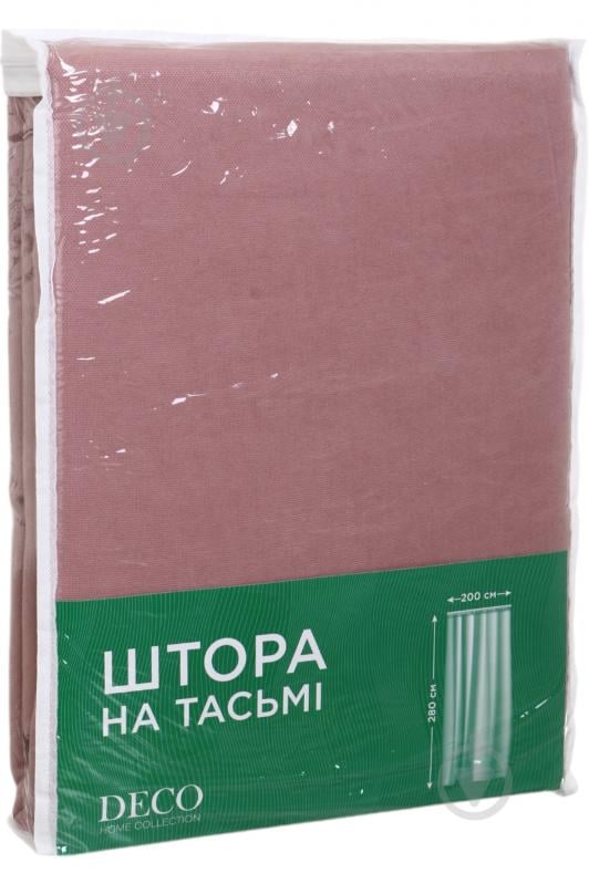 Штора на тесьме 200x280 см розовая 1951/38 Deco - фото 4