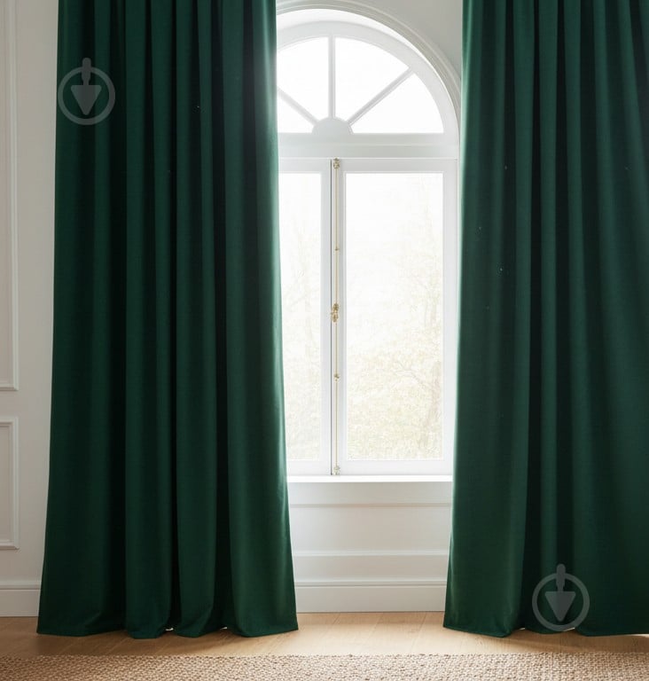 Штора на тесьме 200х280 темнозеленый 1951/53 Deco - фото 1