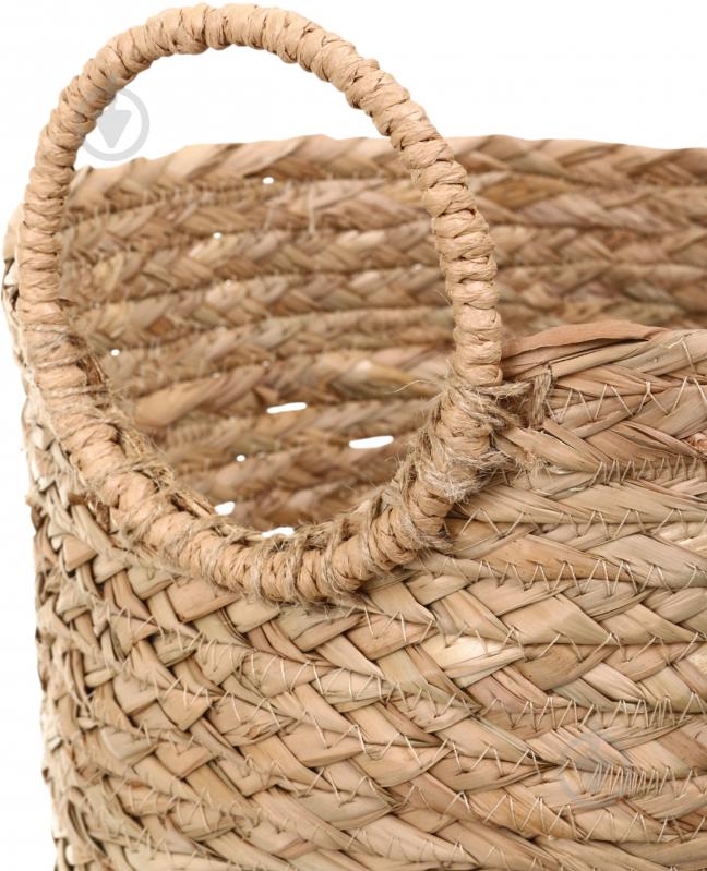 Корзина Sona круглая бежевая 30х25 см - фото 3