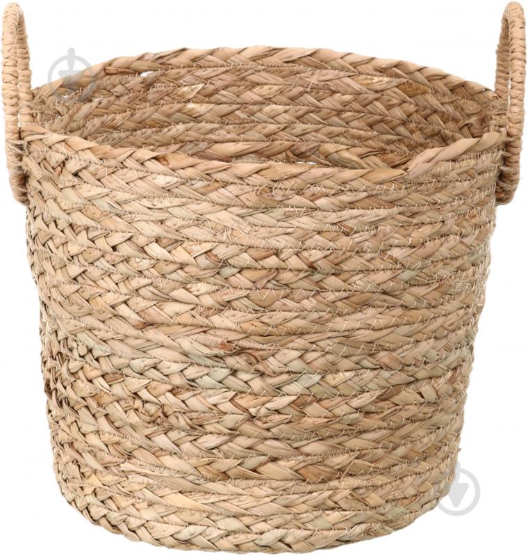 Корзина Sona круглая бежевая 30х25 см - фото 2