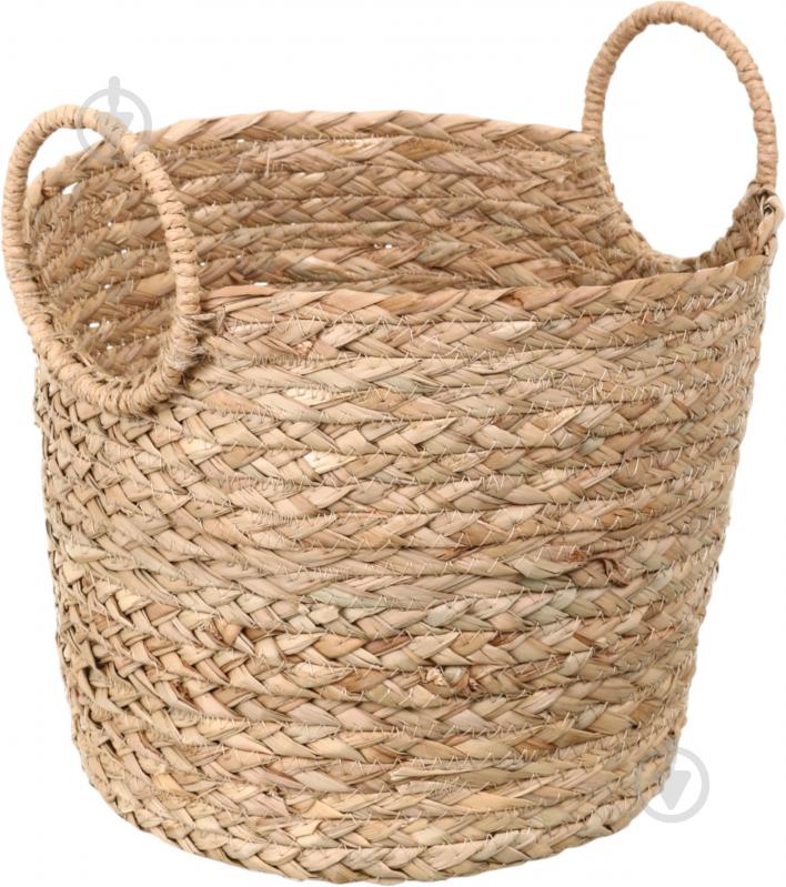 Корзина Sona круглая бежевая 30х25 см - фото 1