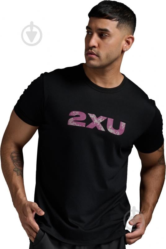 Футболка 2XU CONTENDER TEE MR6981a_BLK/SCA р.M чорний - фото 1