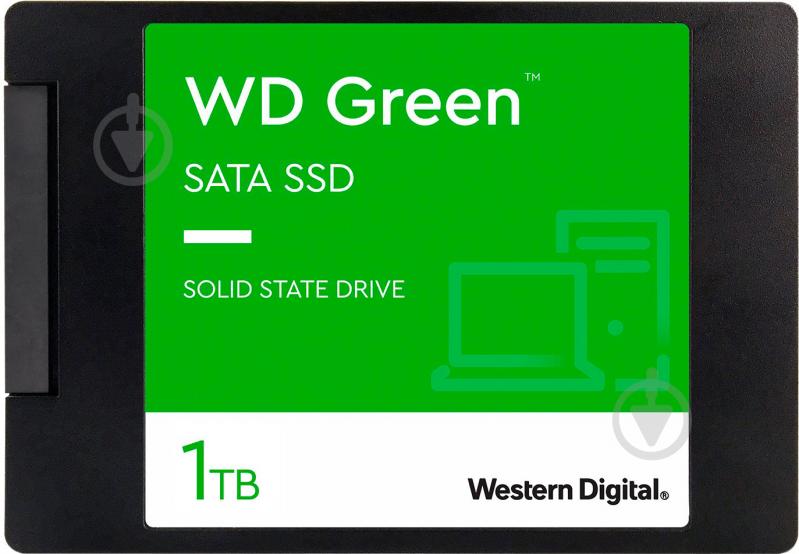 SSD-накопитель Western Digital Green 1000GB 2,5" SATA III 3D TLC NAND (WDS100T3G0A) - фото 1