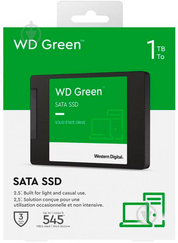 SSD-накопитель Western Digital Green 1000GB 2,5" SATA III 3D TLC NAND (WDS100T3G0A) - фото 4