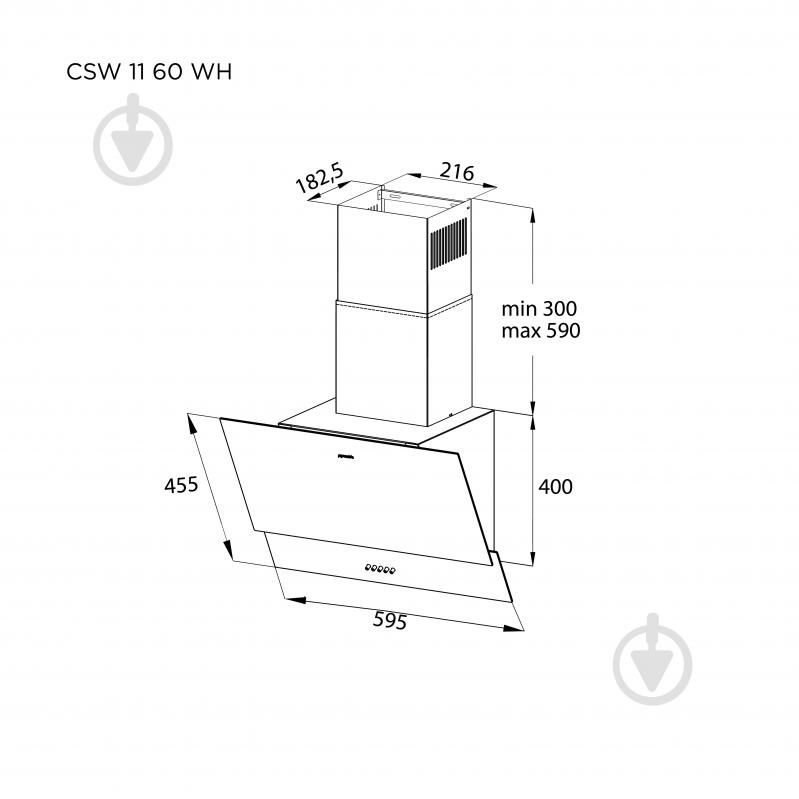 ВИТРИНА! Вытяжка Pyramida CSW 11 60 WH - фото 7 ВИТРИНА! Вытяжка Pyramida CSW 11 60 WH - фото 7