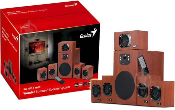 Акустична система Genius SW-HF5.1 4600 II 5.1 brown (31730016400) - фото 4