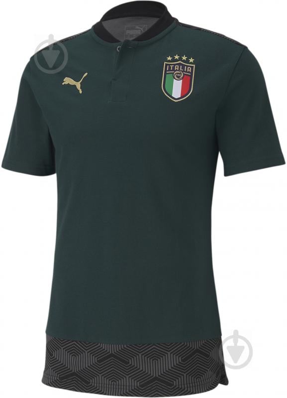 Футболка Puma FIGC Casuals Polo 75722403 р.L зеленый - фото 1