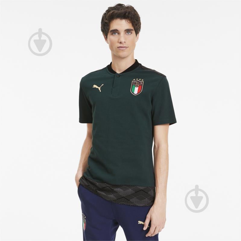 Футболка Puma FIGC Casuals Polo 75722403 р.L зеленый - фото 3