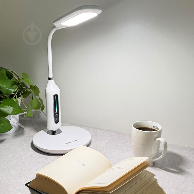 Настольная лампа LightMaster DE1143 LED с сенсором 8 Вт белый с серебристым - фото 8