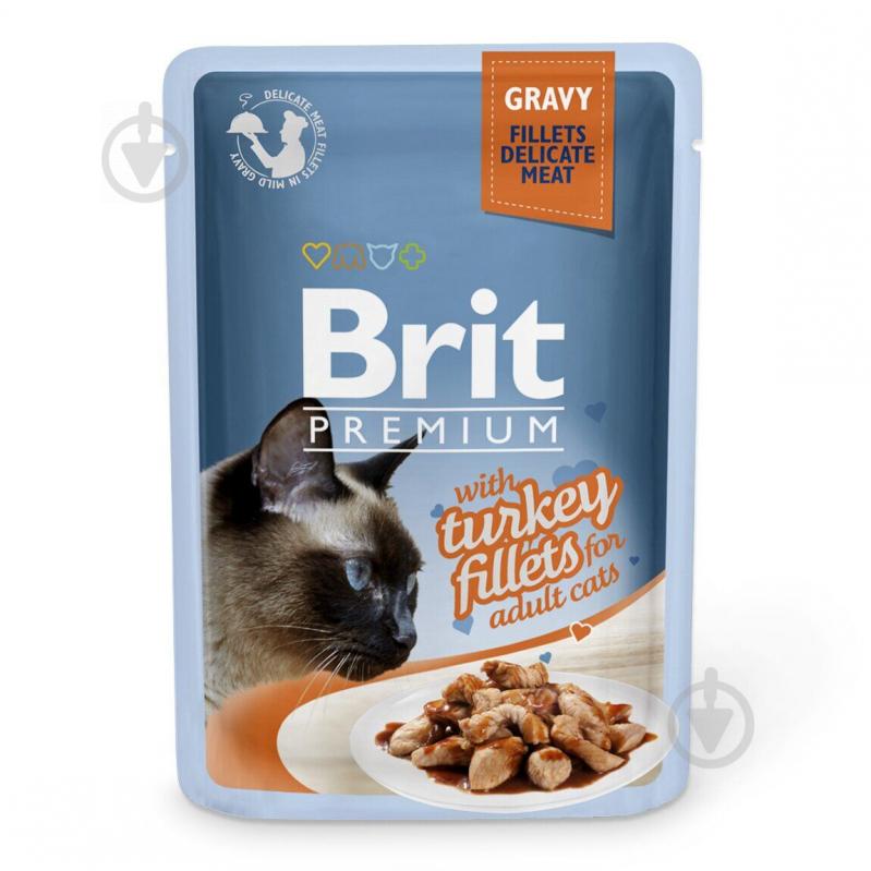 Корм Brit Premium для котів індичка пауч 85 г - фото 1