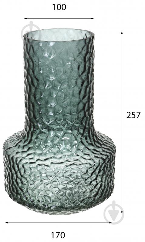 Ваза для цветов Texture 1026GREEN 26 см зеленая - фото 2 Ваза для цветов Texture 1026GREEN 26 см зеленая - фото 2